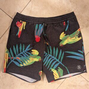 Roark Board Shorts Mens S Shorey Macaw Drawstring Unlined Beach Surf Swim RB410